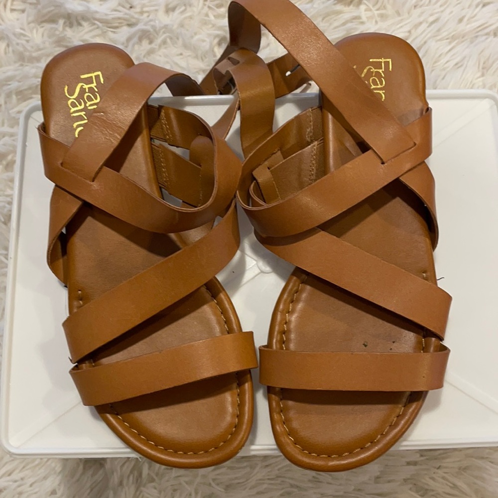 Franco Sarto Brown Strappy Sandals